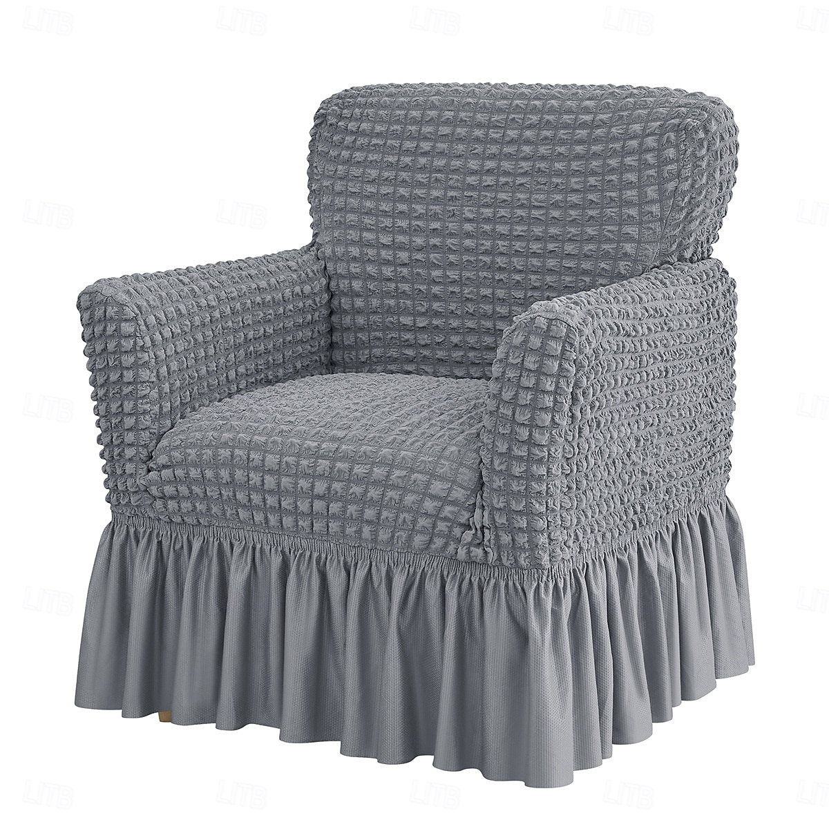 Stretch Seersucker Armchair Slipcovers with Skirt, 1-Piece Chair Cover with Arms, Soft Stretch Accent Chair Slipcovers, Non-Slip Washable Furniture Protector for Living Room Decor 2026 - $47.99 –P4