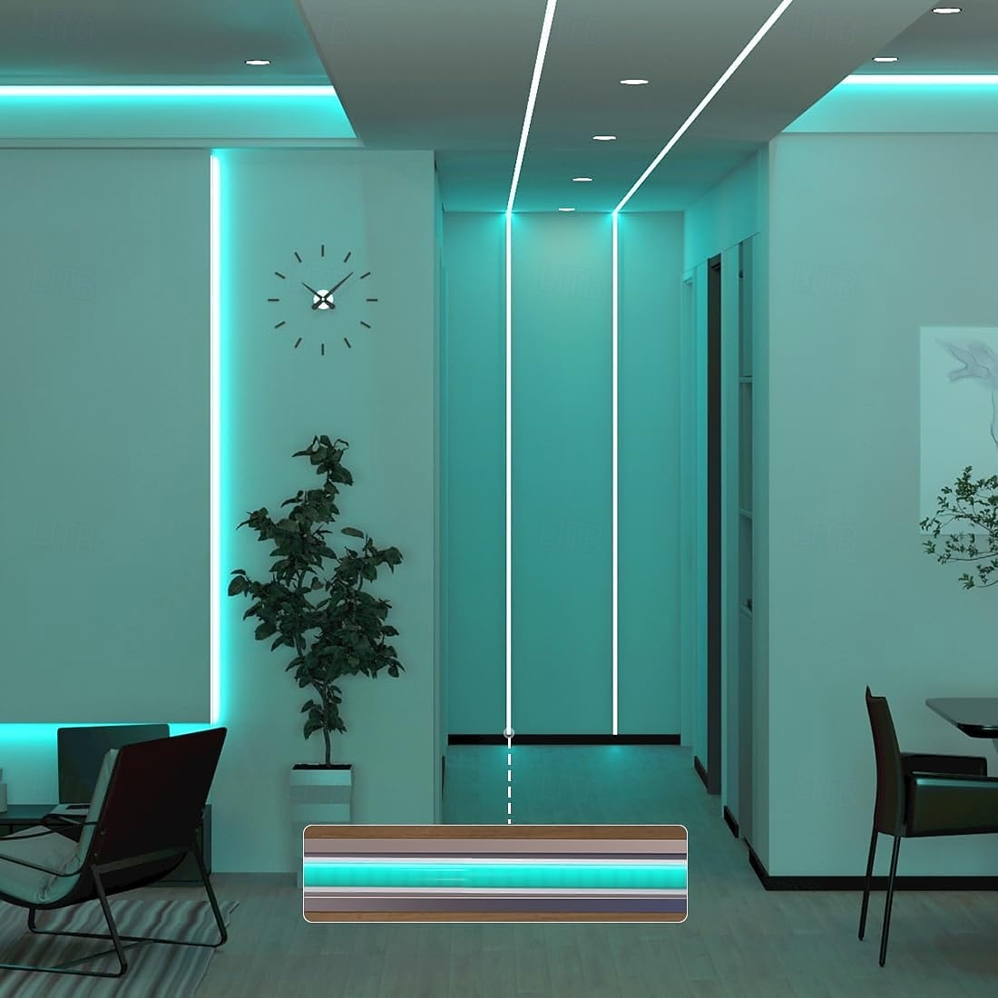 COB LED intelligens szalagfények, időzítő zeneszinkronizáció, RF távirányítóval és alkalmazással szabályozható, fényes, 16,4-65 láb (3000-6500k), COB LED fényszalag hálószobába, nappaliba, 2026 - $37.99 –P3