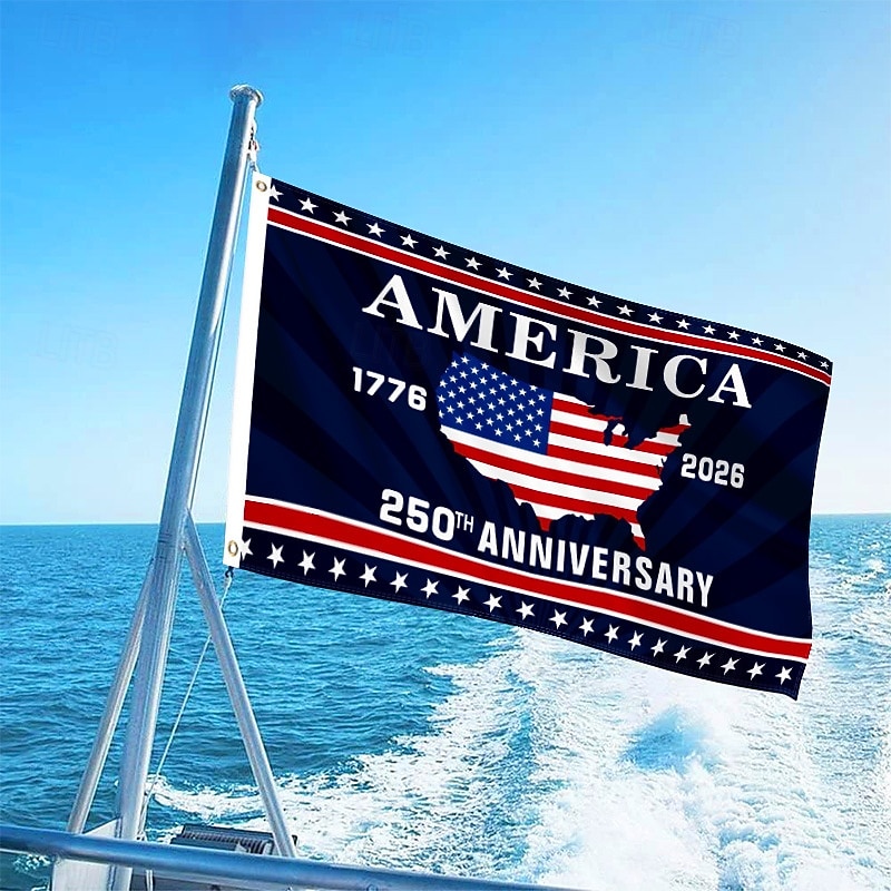 Bandera de Estados Unidos conmemorativa del 250 aniversario, decoración de ambiente de patio, decoración patriótica, bandera de jardín al aire libre. 2026 - $15.99 –P6