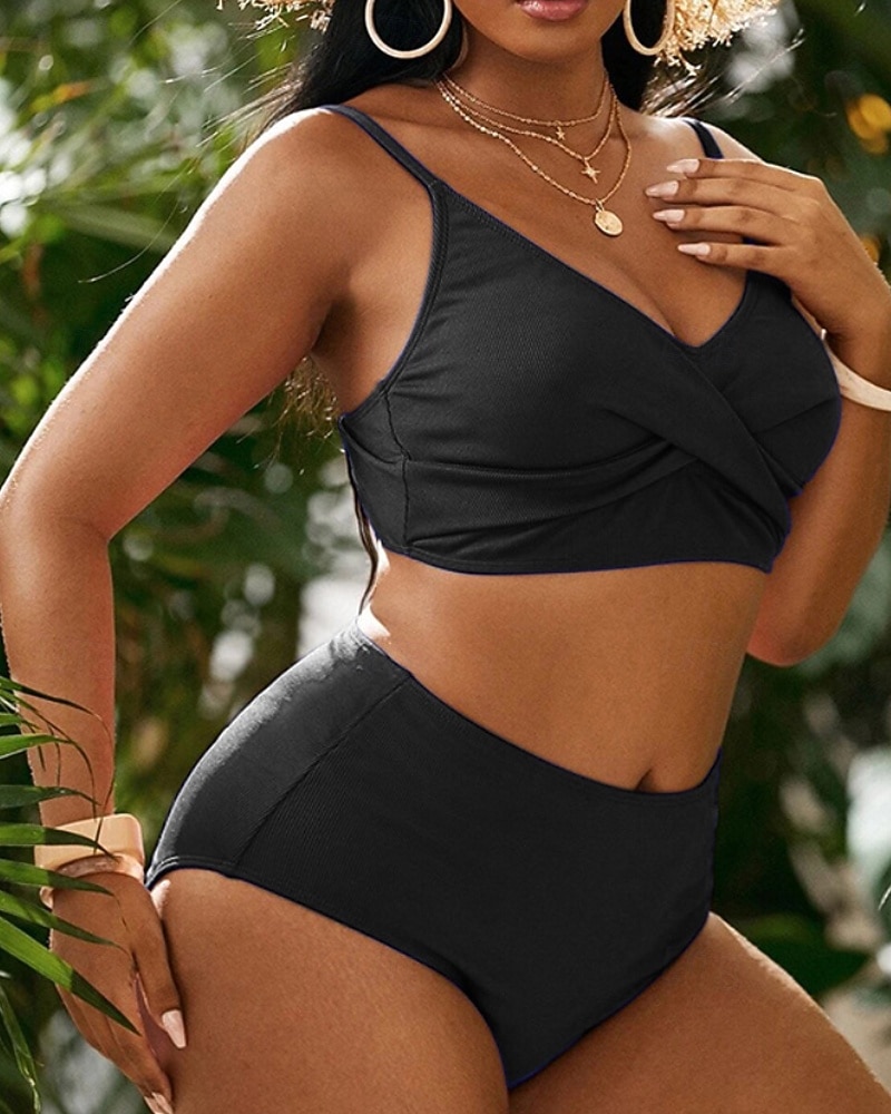 Mulheres Padrão Tankinis e biquínis para surfe Roupa de banho 2 Peças Cor Sólida Sem costas Proteção UV Elástico Sem Manga Roupa de Banho Surfe Mergulho Natação Verão de 2026 por $21.99 –P1