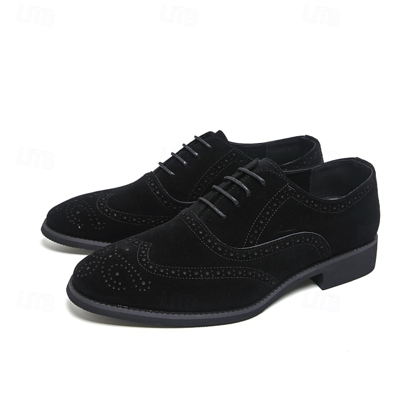 Pantofi de mireasă brogue maro închis pentru bărbați, din piele ecologică – pantofi de mireasă clasici și sofisticați pentru miri 2026 - $54.99 –P2