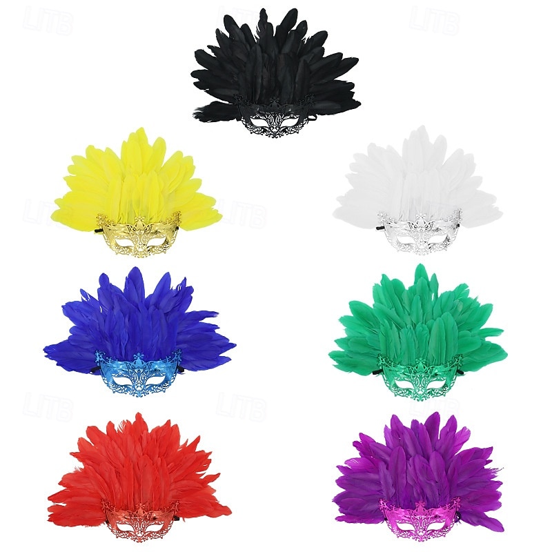 Accesorios de samba para carnaval de Río 2026, tocado de plumas de avestruz amarillas para mujer, tocado con lentejuelas y diamantes de imitación, disfraz de bailarina de carnaval, disfraz de 2026 - $11.99 –P3