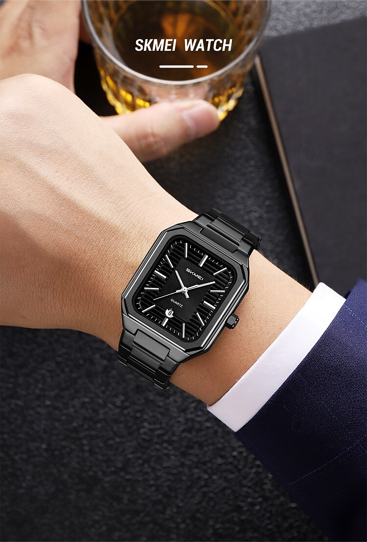 SKMEI Heren Quartz horloges Minimalistisch Modieus Vrijetijdshorloge Zakelijk Kalender WATERDICHT Wereldtijd Decoratie Teräs Horloge 2026 - $31.99 –P7