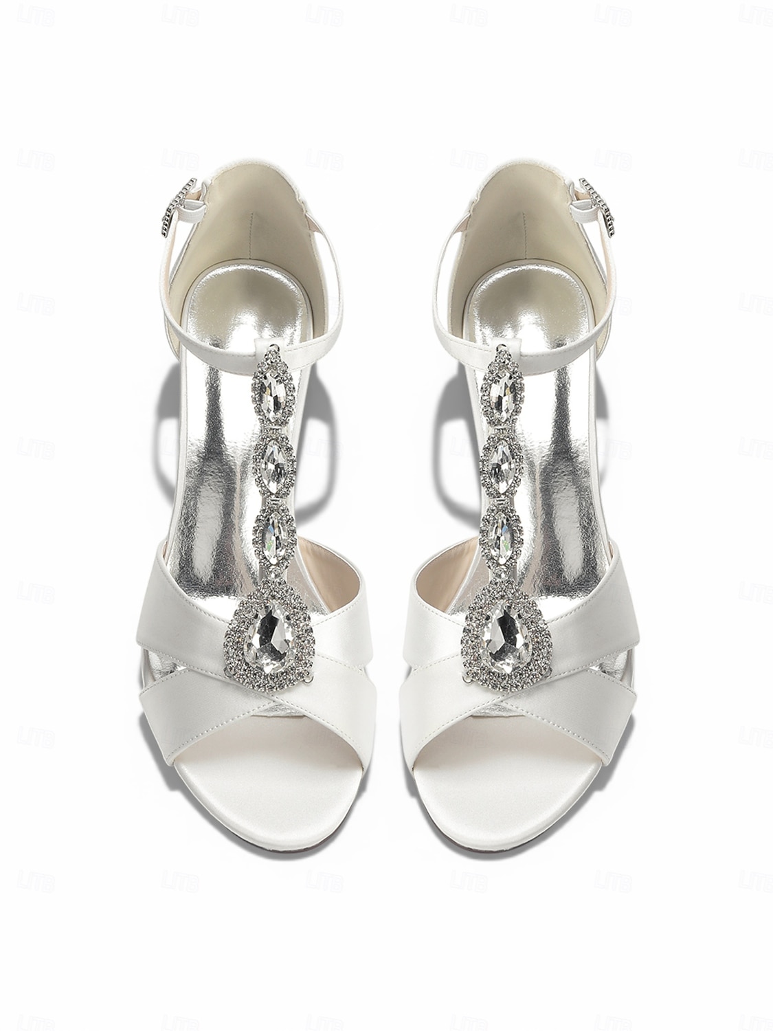 Women's Pink Satin Crystal Wedge Sandals – Elegant Dressy Style for Resort Evenings 2026 - $64.99 –P2