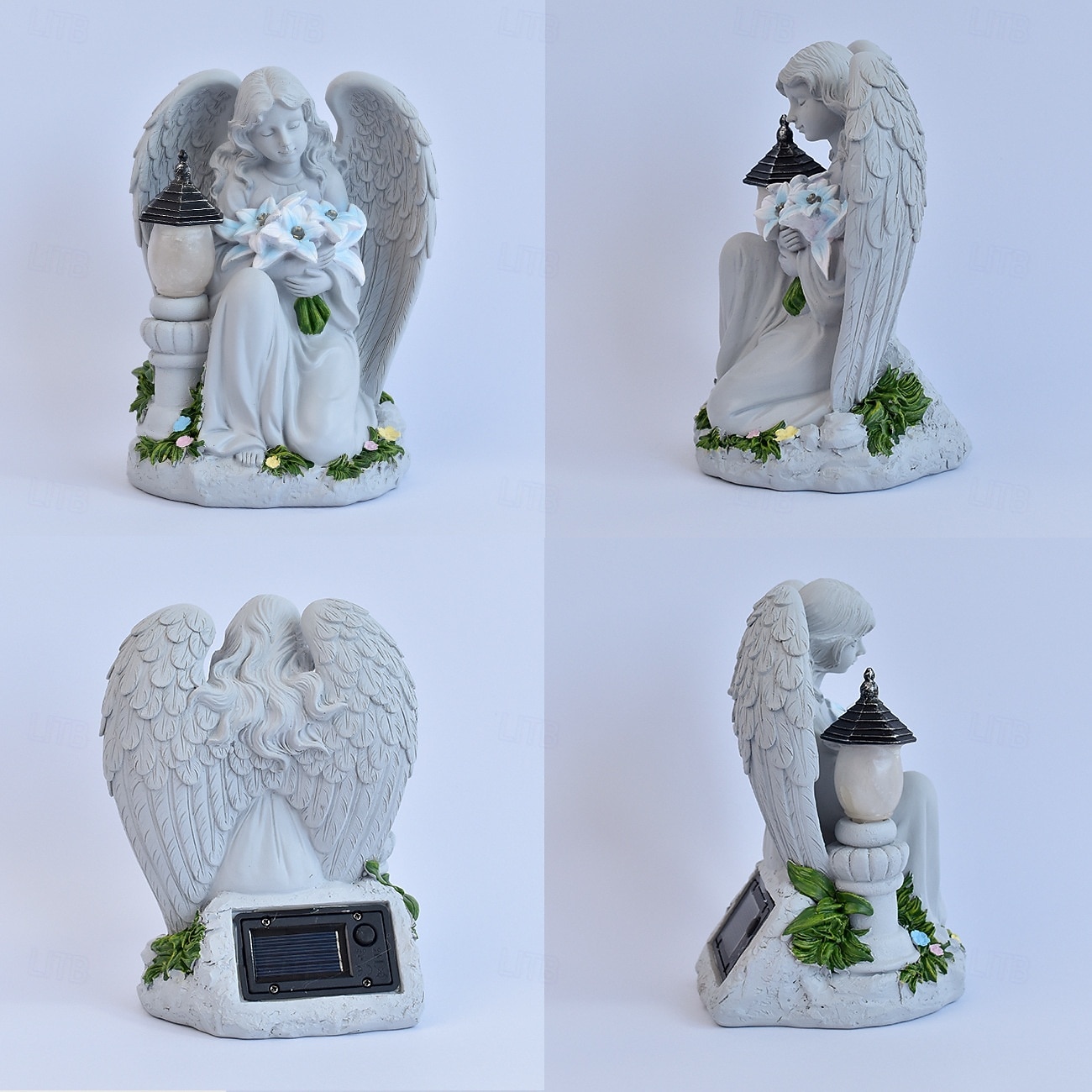 1 db kültéri, napelemes, vízálló, imádkozó angyalfigura gyantás lámpa, kerti udvari ösvény gyepdekoráció, vallási angyalszobor, mezőgazdasági tájvilágítás, kültéri dekoratív kiegészítő lámpa 2026 - $39.99 –P3