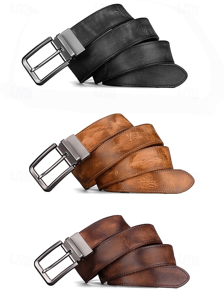Ceinture pour homme en cuir véritable, tailles ajustables, plusieurs couleurs, design élégant pour les mariages et le quotidien de 2026 ? $29.99 –P6