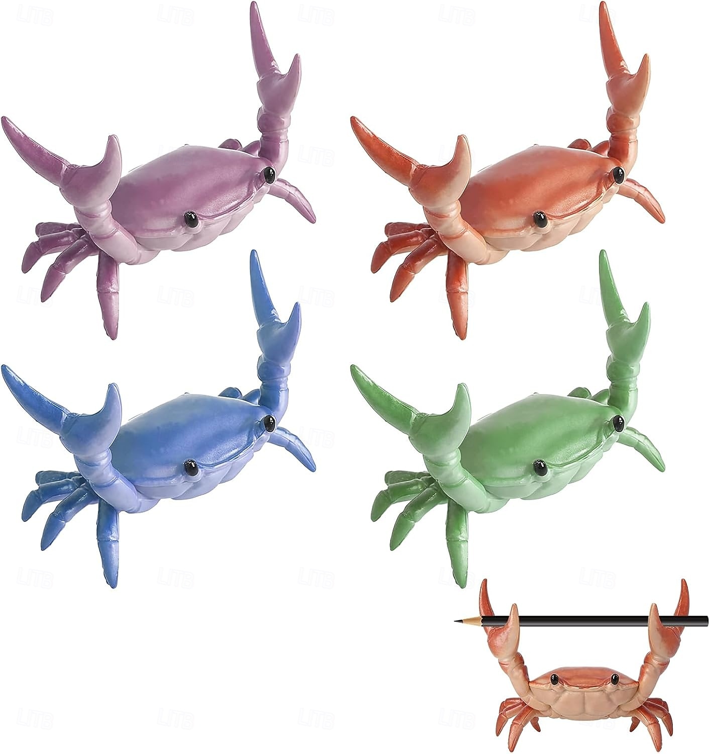 4PCS Desk Crab Pen Holder,Creative Crab Pen Holder,New Cute Crab-Shaped Pen Holders,Weightlifting Crabs Penholder Bracket Storage,Funny Desk Decor for Office Desks,Shop Windows,Home 2026 - $21.99 –P1