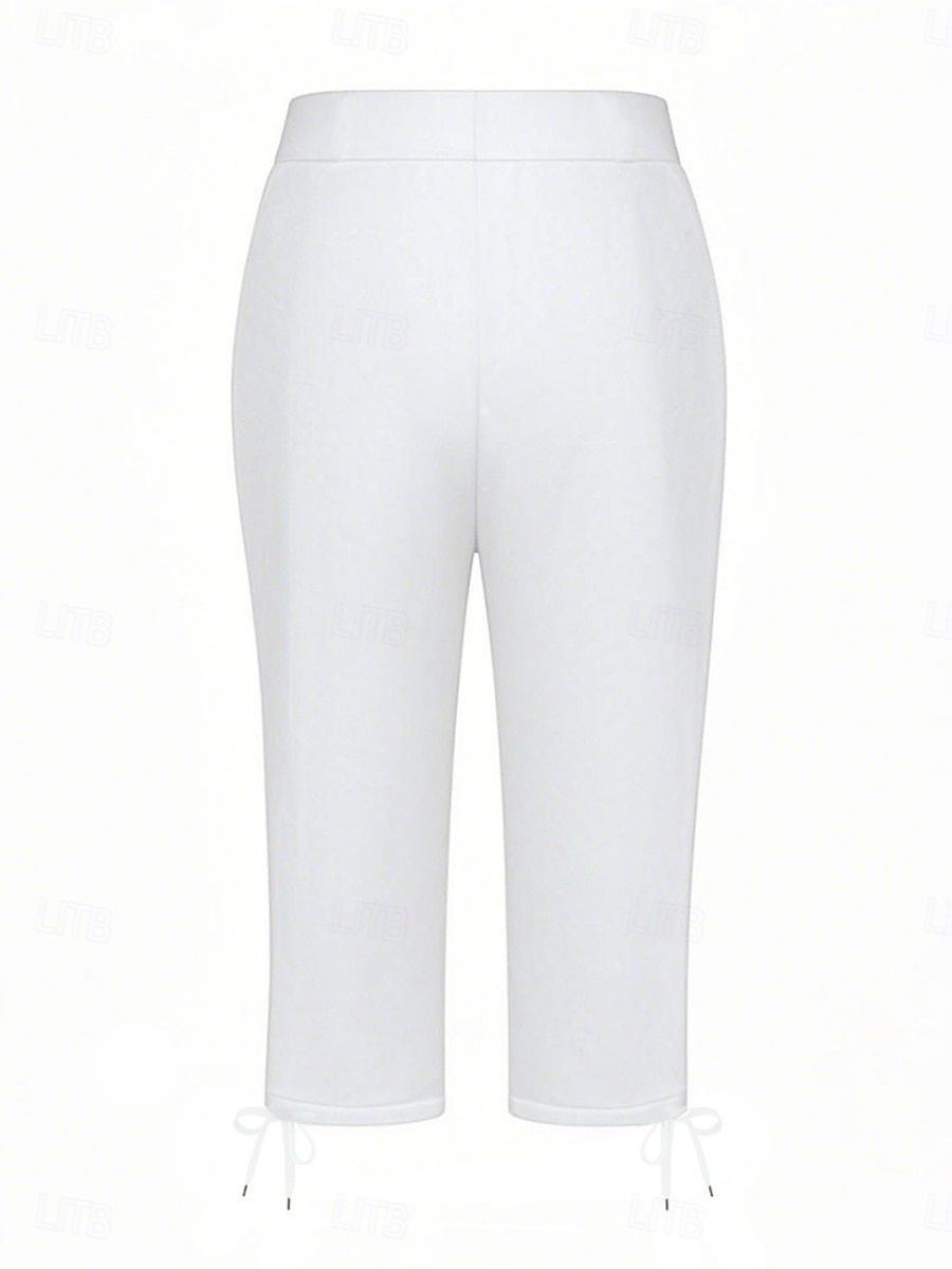 Γυναικεία Κάπρι παντελόνια κινέζικα Κολάν Κομψό στυλ street Καθημερινό Μήκος μοσχάρι Μεσαία Μέση Σκέτο Κορδόνι Τσέπη Άνετα Άνεση Ελαστικό Καθημερινά ΕΞΩΤΕΡΙΚΟΥ ΧΩΡΟΥ Διακοπές 2026 - $22.99 –P4