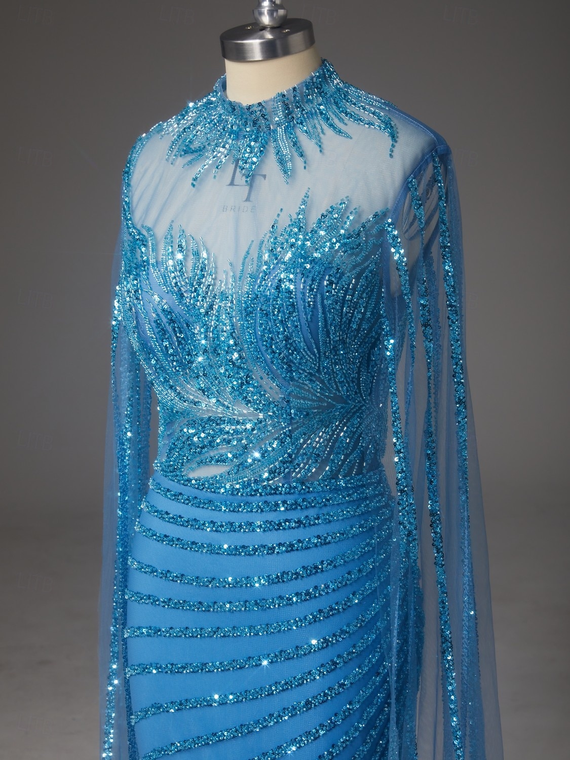 Tubino Colonna Strascico a Terra Perline ricamate Abito Formale Abito da madre della sposa Abito da Sera Elegante Scintillante Stile Celebrità Senza Maniche Girocollo Mascherata con Con perline del 2026 a $310.49 –P8