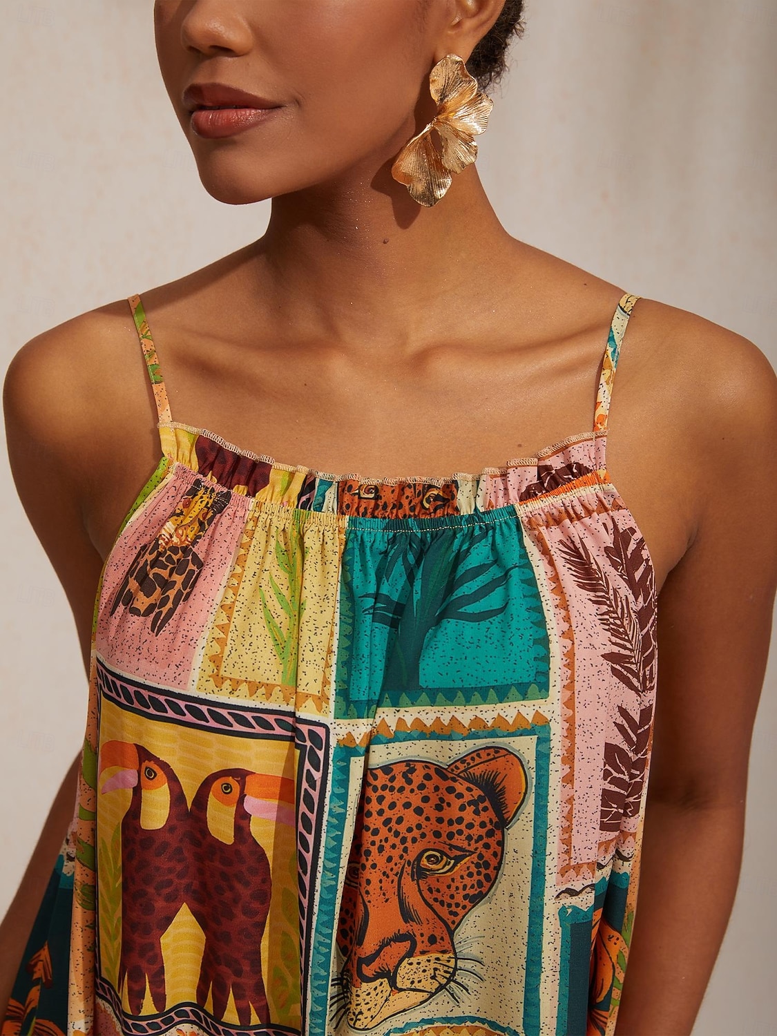 Feriestrandelement løs passform i chiffong-camikjole 2026 - $102.99 –P9