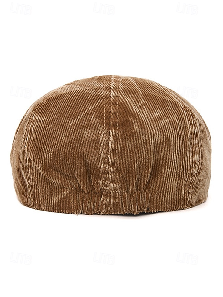 férfi poliészter kordbársony barett sapka – több színben – hétköznapi és hétköznapi viselet 2026 - $14.99 –P7