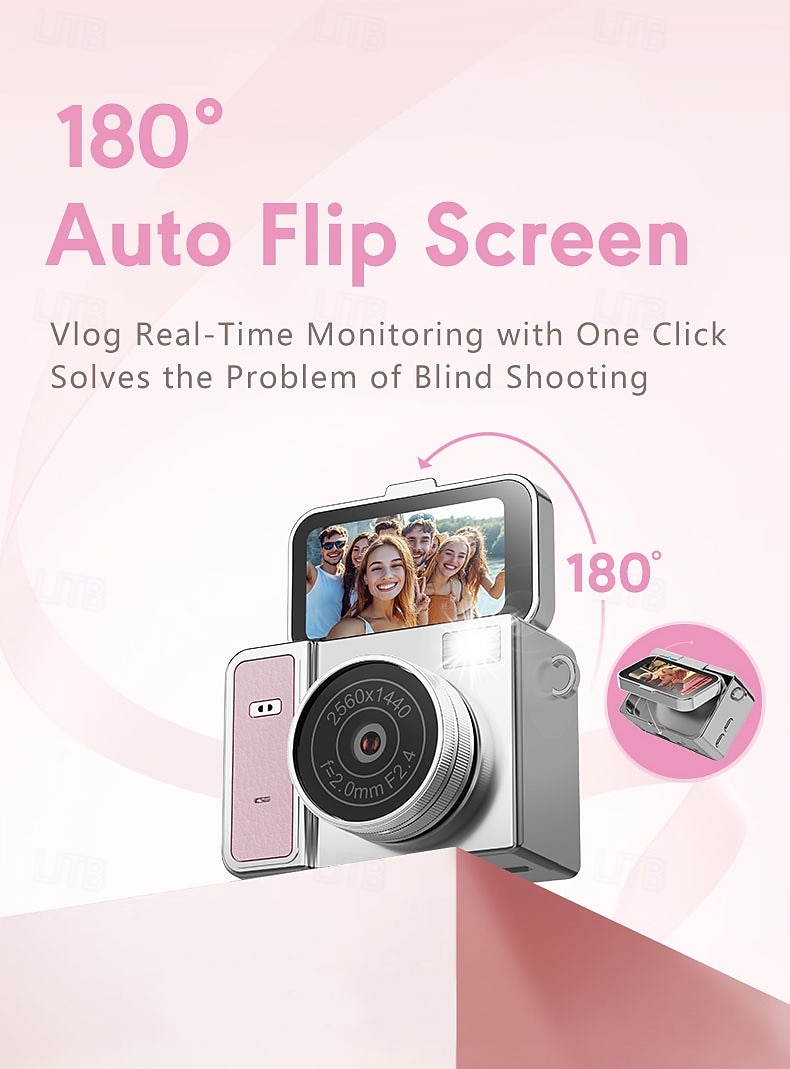 New S162 Retro Mini Digital CCD Camera with Flip Screen for Campus Students, Mini Camera with HD Recording 2026 - $44.99 –P10