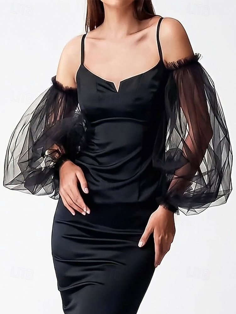 Luvas femininas de tule com mangas bufantes – nas cores preto e branco, em tecido de malha macio e elegante, perfeitas para casamentos, festas e eventos noturnos. de 2026 por $11.99 –P9