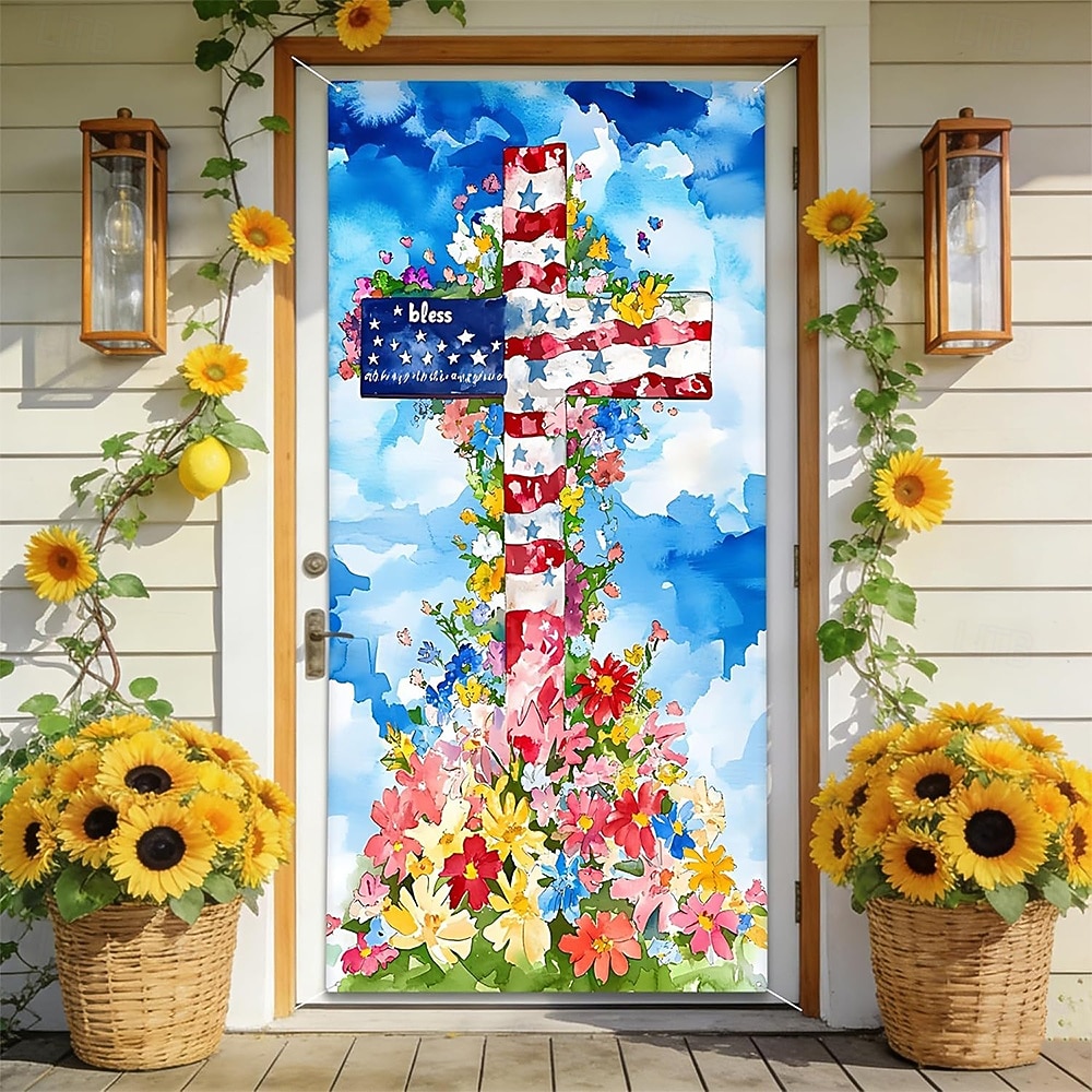 4th of July 2026 250th Memorial Day Posters Door Cover Outdoor Banners American Flag Cute Colorful 3D Party Dorm Teens Room College Dorm Guys Man Cave Frat Bedroom Shooting Backgrounds Home Decor 2026 - $21.99 –P1
