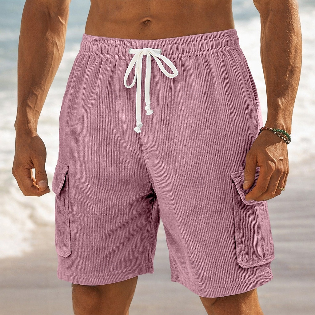 Per uomo Shorts Pantaloncini casual Pantaloncini di velluto a coste Tasca Elastico in vita Semplice Comodità Traspirante Corto All'aperto Vacanza Abbigliamento quotidiano Moda Streetwear Blu Nero del 2026 a $11.49 –P9