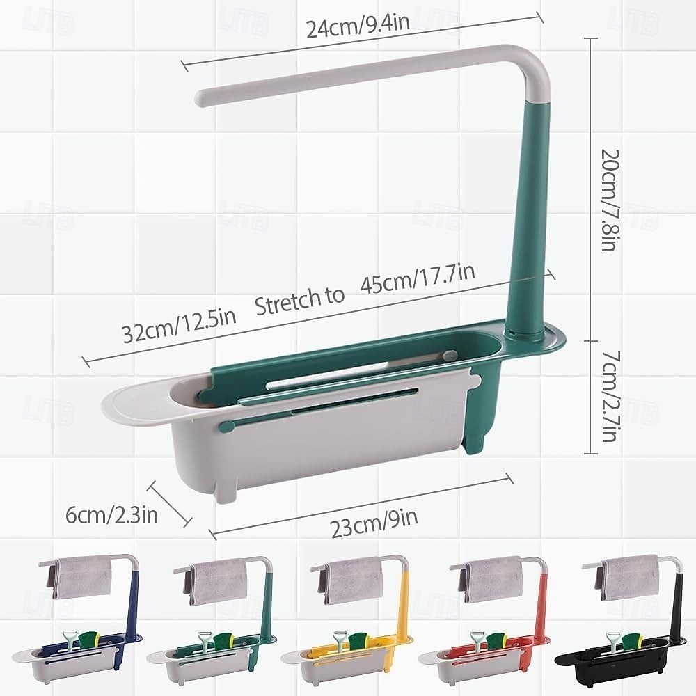 2Pcs Telescopic Sink Storage Rack, Adjustable Kitchen Sink Organizer Rack, Expandable Telescopic 2 in 1 Sink Drainer, Sponge Soap Holder for Home Kitchen Supplies 2026 - $20.99 –P13
