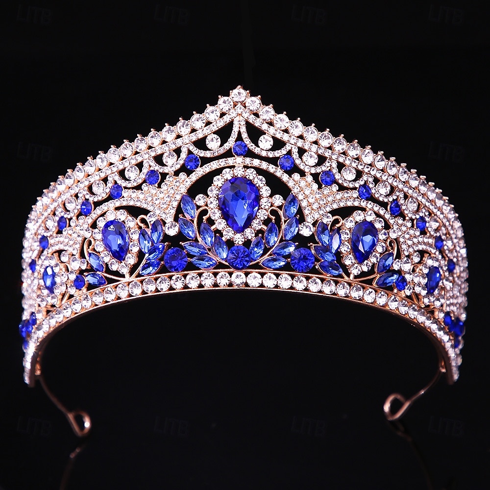 Couronnes Coiffe Alliage Mariage Anniversaire Élégant Mignon Avec Strass Casque Couvre-chef de 2026 ? $17.49 –P5