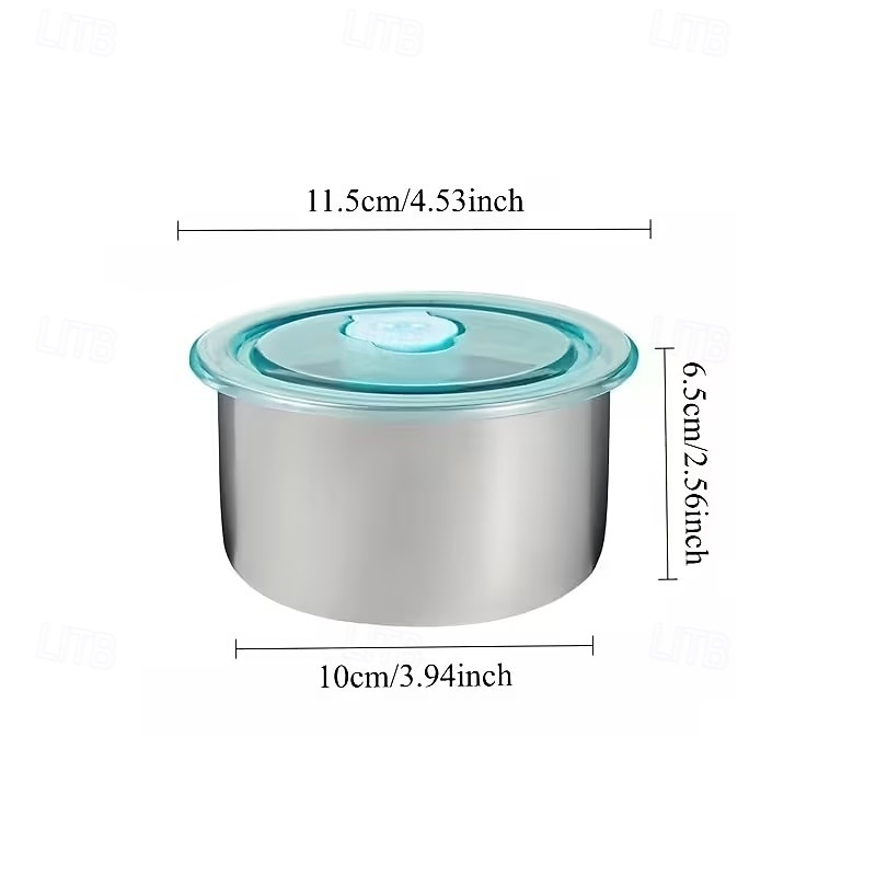 4/6 קערות נירוסטה עם מכסים, אטומות לדליפות &ניתן לערום - אידיאלי לשימוש ביתי, חובבי פירות, מיכלי הכנת ארוחות, ארגון מקררים, מתקן מצרכים, פיקניקים &אחסון 2026 - $10.49 –P13