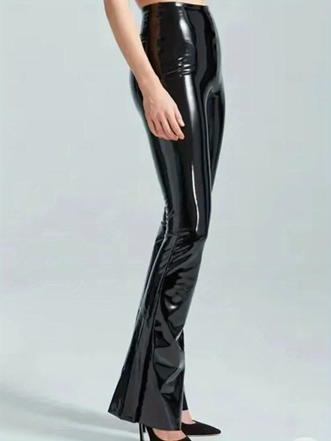 Pants Bell Bottoms Pants Flared Trousers Glossy Finish Women's High Waisted Wet Look Patent Leather Look Solid Color Costume for Casual Club Dance Recital Carnival Adults' 2026 - $35.99 –P6