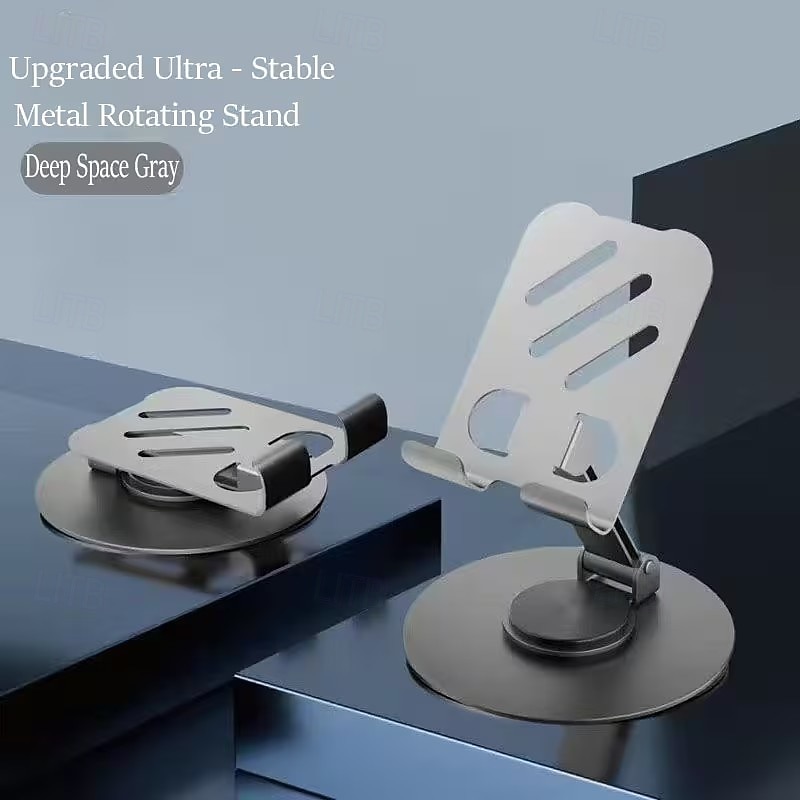Soporte para teléfono giratorio de aleación de aluminio, soporte de escritorio plegable portátil, adecuado para todos los teléfonos inteligentes y tabletas, accesorio de oficina ideal para vacaciones. 2026 - $10.49 –P4