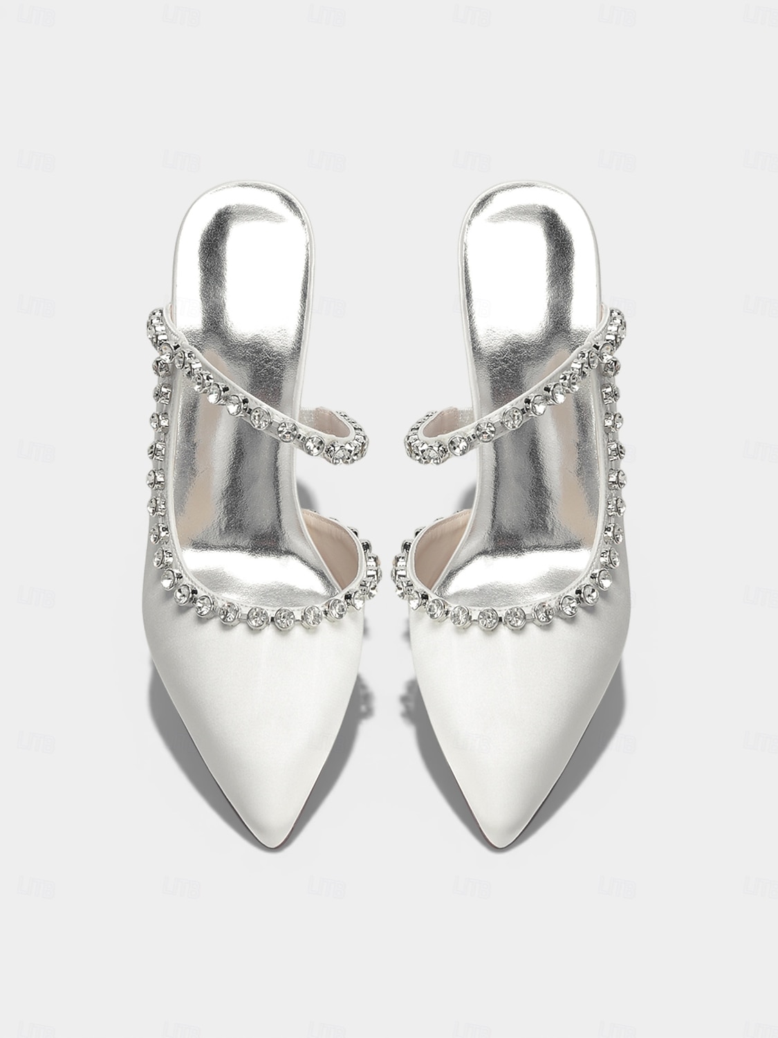 Women's Ivory Block Heel Pumps with Rhinestone Strap, Elegant Mother of the Bride Shoes for Outdoor Garden Weddings 2026 - $69.99 –P5