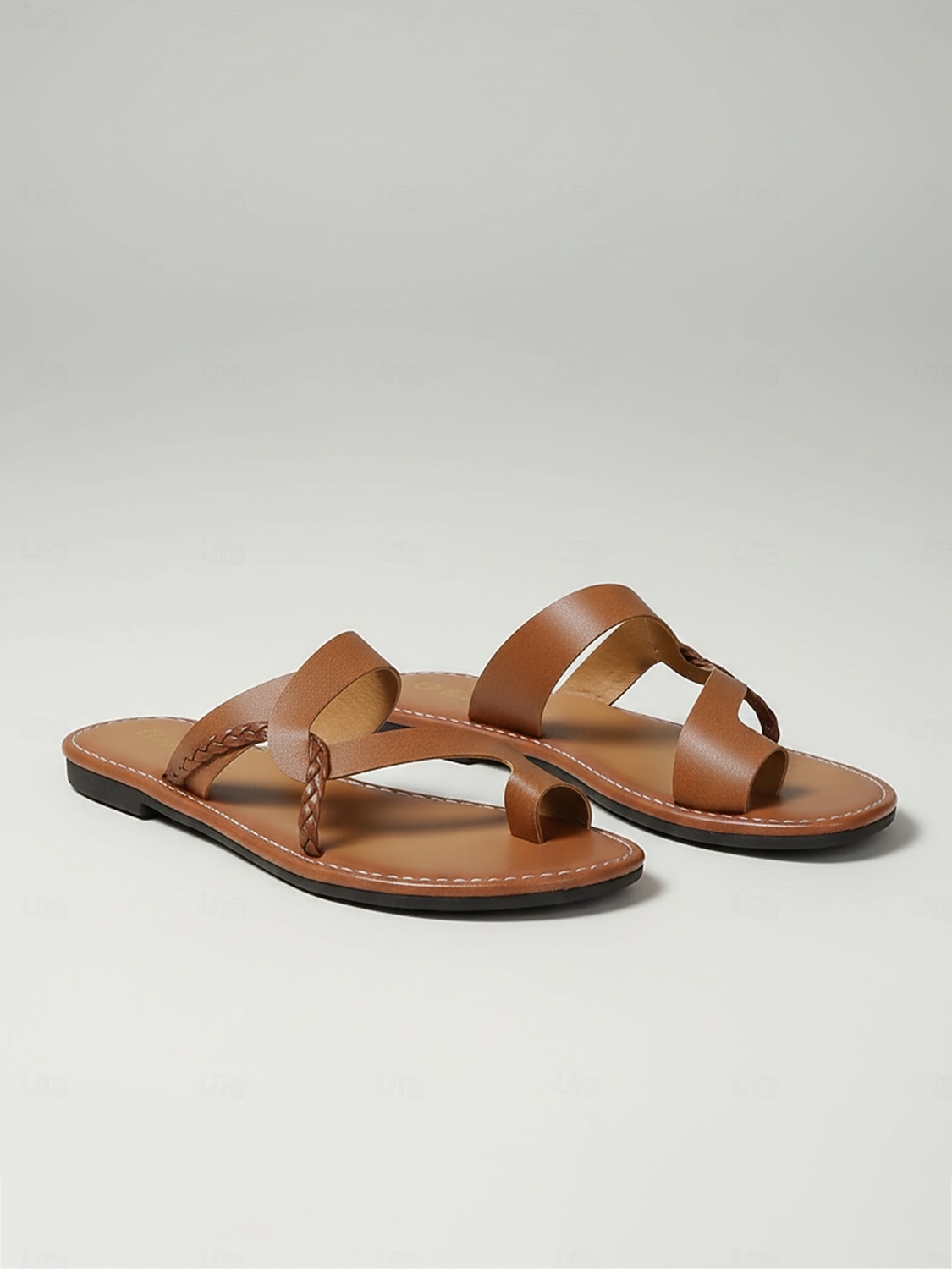 sandali bassi da donna in similpelle marrone chiaro – stile estivo casual con cinturino incrociato minimale, scarpe comode e leggere per le vacanze, le passeggiate in spiaggia, i viaggi in città e l'uso quotidiano del 2026 a $14.99 –P2