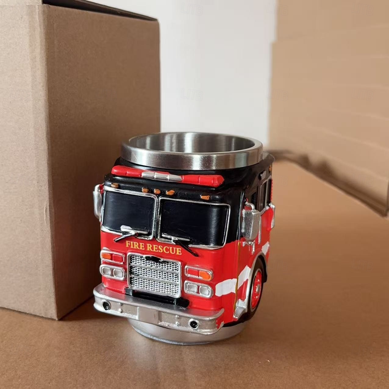 Tazza da pompiere, per i più coraggiosi, tazza da caffè artigianale con camion dei pompieri, tazza da caffè con pompiere, divertente tazza 3D con camion dei pompieri, stoviglie resistenti per bevande del 2026 a $27.99 –P4