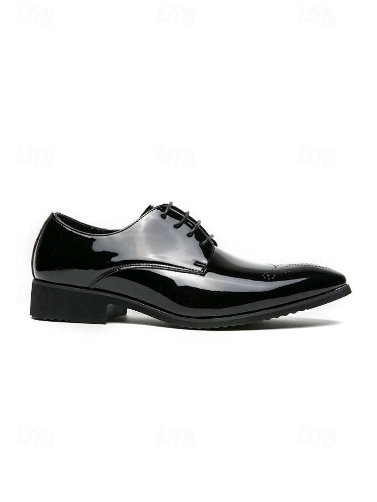 Herresko i brogueskinn med vingetuppdesign, stilig bryllupssko, ideelt for forlovere og bryllupsgjester 2026 - $54.99 –P7