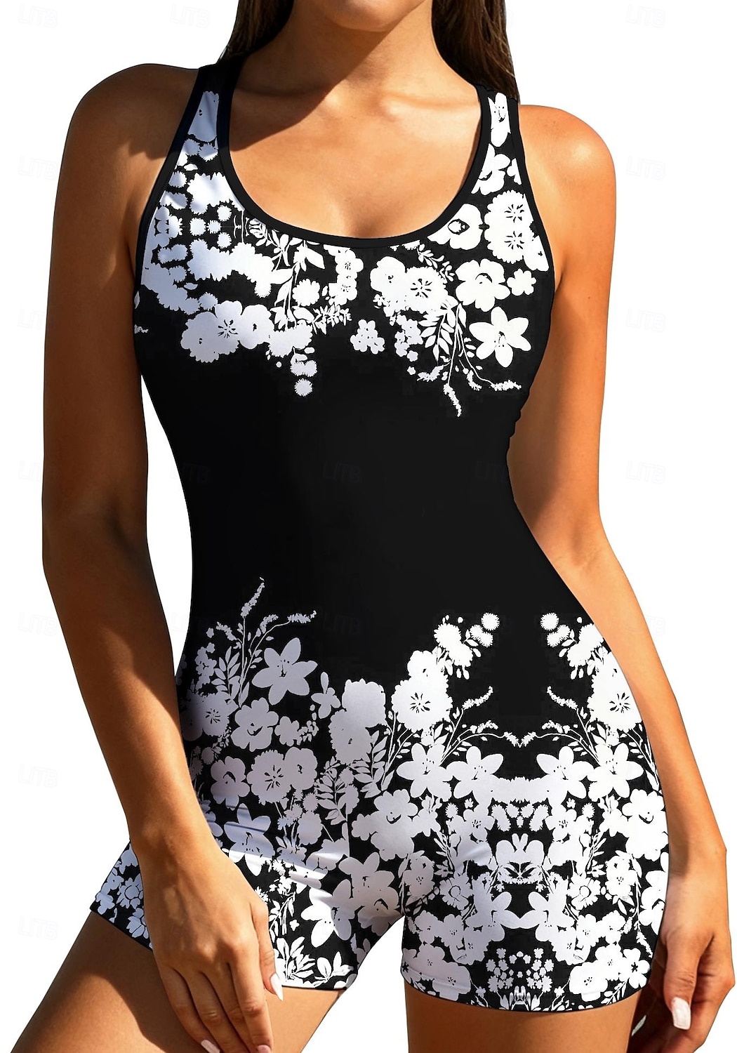 Dam Rash-guards Surfdräkt i ett stycke Baddräkt Blommig Tropisk Färgblockerande Dragkedja med inbyggd BH Avtagbar dyna UV Solskydd UPF50+ Ultralätt (UL) Långärmad Badkläder Kroppsdräkt Surfing 2026 - $31.99 –P9