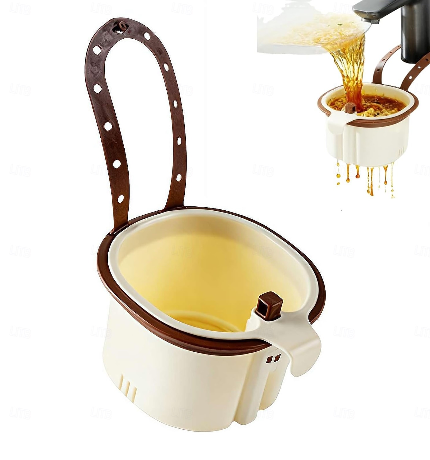 konyhai mosogató szűrőkosár, függő konyhai mosogató szűrőkosár présürítéssel &öntisztító kialakítás, állítható műanyag sarokmosogatók, ételfogó prés, automatikus ürítő sarokszűrő kosarak 2026 - $10.49 –P2