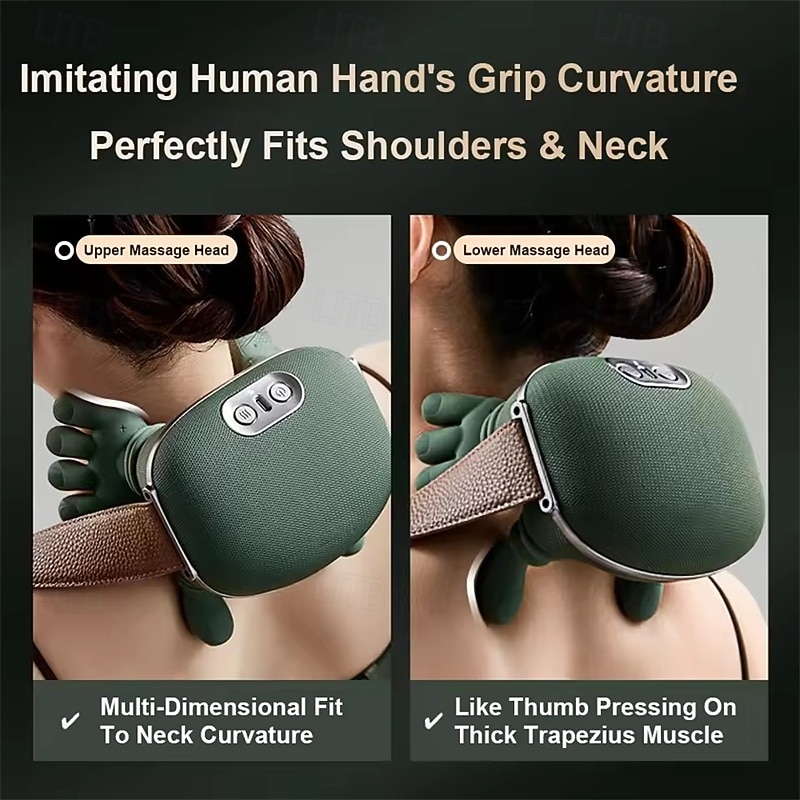 Finger Pressure Neck Massager Heated Back and Shoulder Massager Electric Kneading Neck Deep Massage Muscle Relax 2026 - $69.99 –P3