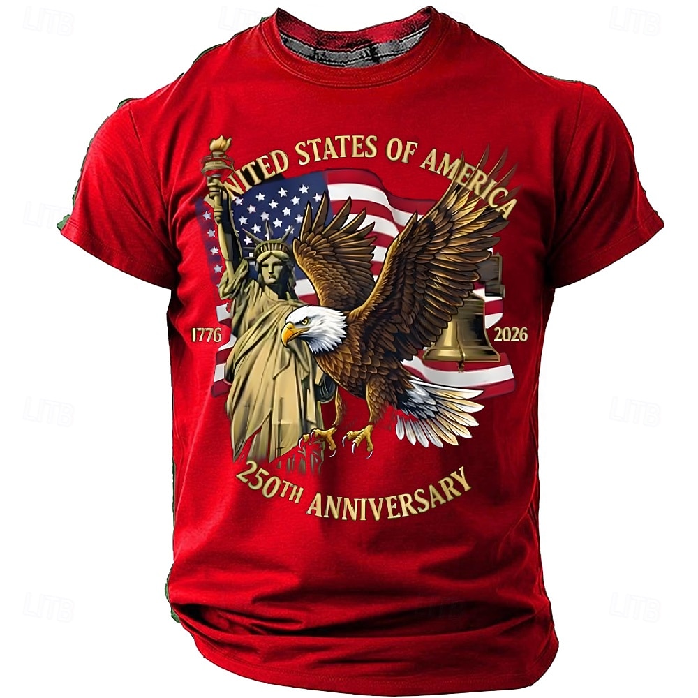 4η Ιουλίου 2026 250η Ημέρα Μνήμης Τ-shirt 2026 - $8.99 –P4