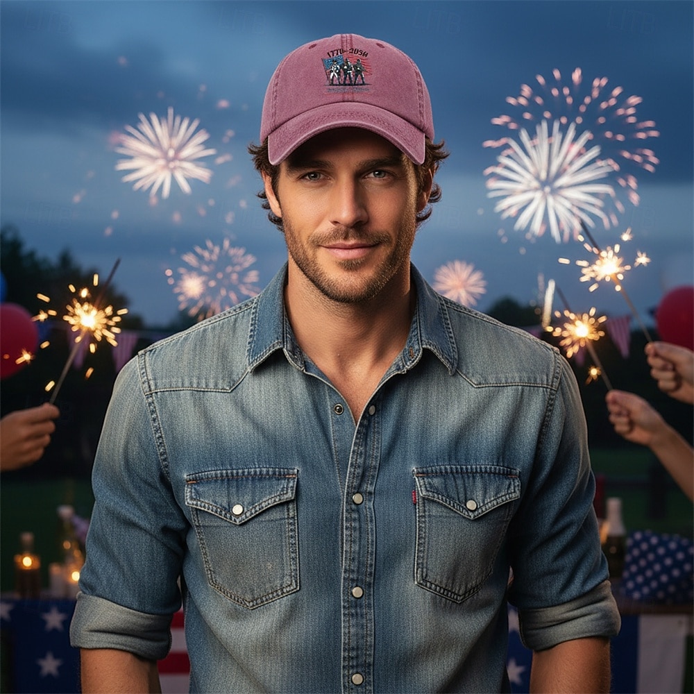 Gorra de Béisbol Bandera estadounidense Retro Antiguo Herencia Patriótico 1776-2026 para Unisexo Adulto Impresión 3D  para Día de la Independencia 4 de julio Exterior Casual Diario 2026 - $15.49 –P1