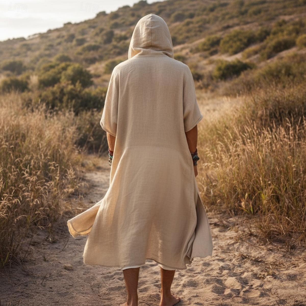 رجالي قميص كتان قميص صيفي قميص غير رسمي قميص الشاطئ يهز كتفيه لون خالص / عادي فضفاض ملابس الشارع مشمشي كم قصير مع قبعة الصيف الربيع ملابس مع قبعة 2026 - $31.99 –P3