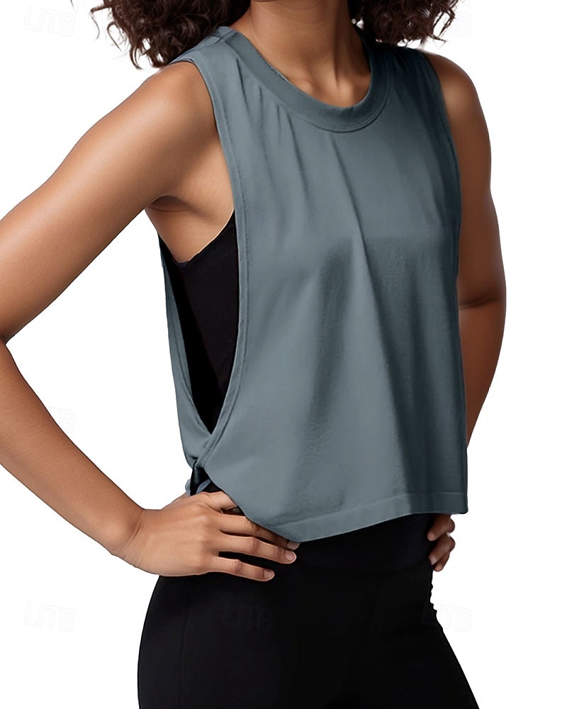 Γυναικεία Μονόχρωμο Κορυφή γραμμής Γιλέκα τρεξίματος Φόρμα Καλοκαίρι Άνοιξη Κουρελού Αμάνικο Αναπνέει Γυμναστήριο Τρέξιμο Γιόγκα Μαύρο Ιβουάρ Ανθισμένο Ροζ ΑΘΛΗΤΙΚΑ ΡΟΥΧΑ Ρούχα Γυμναστικής 2026 - $12.99 –P6