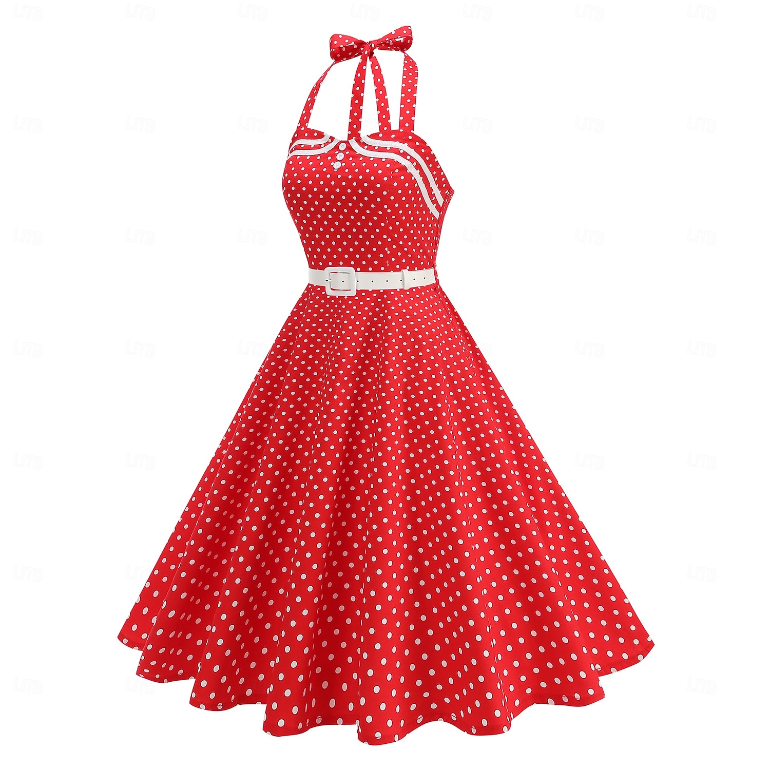1950s Retro Vintage Rockabilly Midi Swing Dress Flare Dress Sleeveless Polka dots Fit & Flare Swing Fancy Dress Women's Carnival Valentine's Day Masquerade Vacation Dailywear Bachelorette Party 2026 - $49.99 –P3