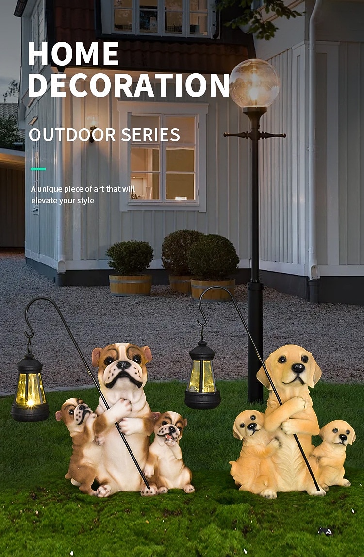 1 Pc Outdoor Solar Waterproof Dog Figurine Light, Garden Yard Lawn Pathway Decor, Resin Puppy Solar Garden Light, Landscape Accent Lighting for Farm, Patio, Outdoor Decorative Lights 2026 - $30.99 –P16