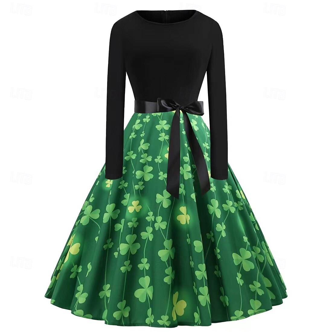 Svatý Patrik 2026 Trávová zelená Trojlístek irština Karneval Šaty Fancy kostým Novinky Legrační Dospělé Dámské Karneval den svatého Patrika Párty Snadný karnevalový kostým Oblékněte se 2026 - $30.99 –P4