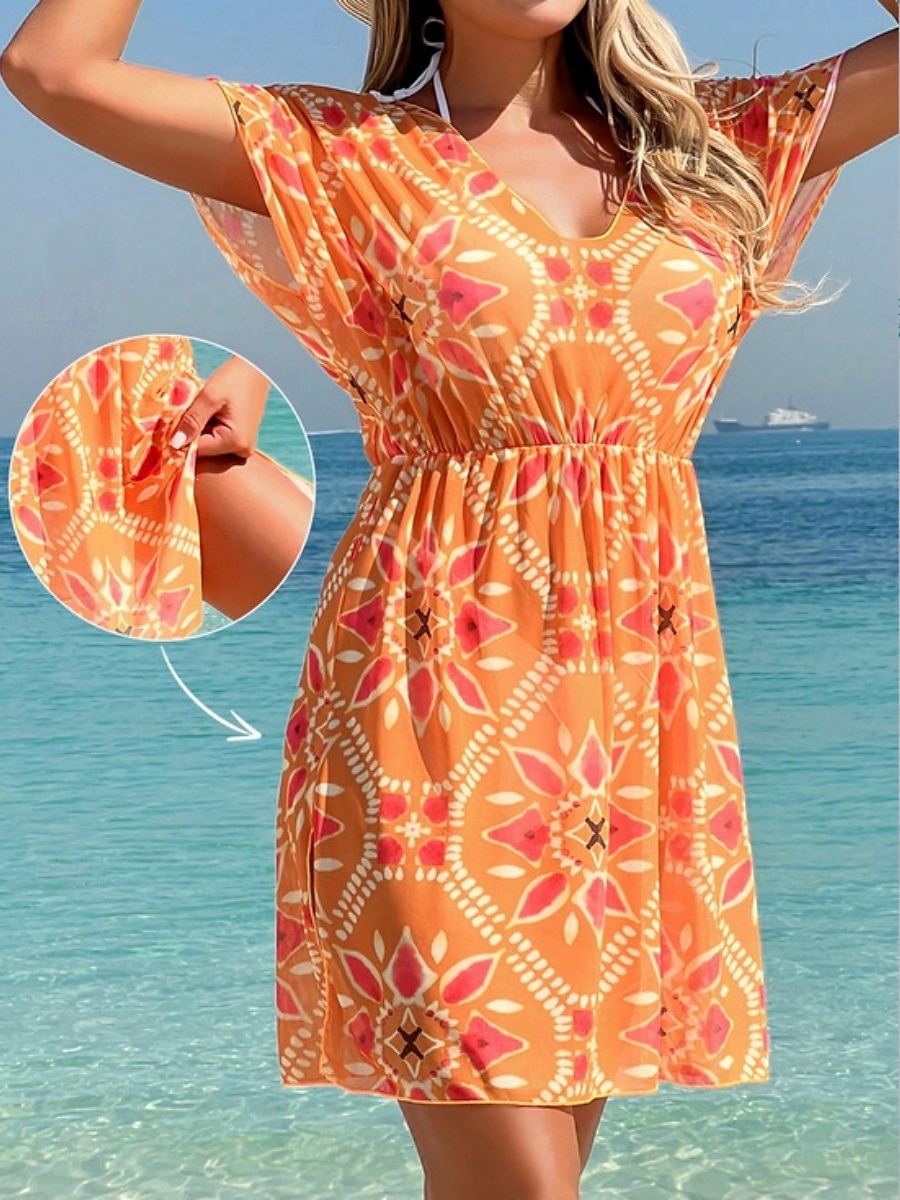 Γυναικεία Μαγιό Ενα κομμάτι Μαγιό Μονοκίνι Μαγιό Έλεγχος κοιλιάς Ψηλή Μέση Λεπτό Εξώπλατο Διακοπές Ρούχα παραλίας Φλοράλ Λεοπάρ Λαιμόκοψη V Αμάνικο Κοντομάνικο Μαγιό 2026 - $19.99 –P7