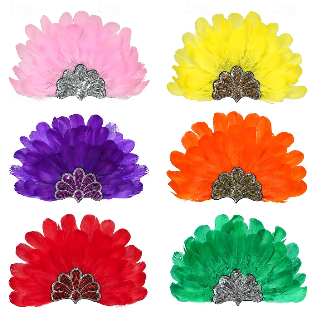 karnevál 2026 riói karnevál samba kiegészítők többszínű toll karneváli fejdísz brazil fesztivál előadás jelmez 2026 - $12.99 –P7