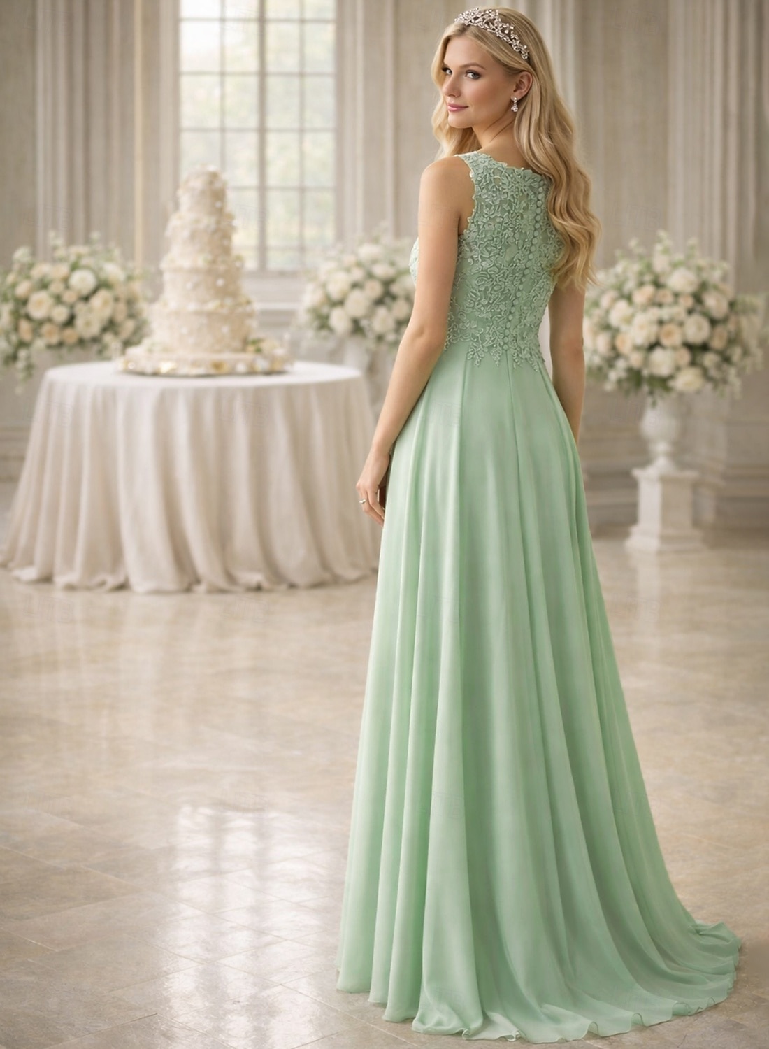 Due Pezzi Set di Abiti Lunghezza al pavimento Abito da invitata a nozze Abito da cerimonia per signora Senza Maniche Collo quadrato Elegante Semplice Formale Ospite di nozze Serata Formale Chiffon con del 2026 a $172.99 –P2
