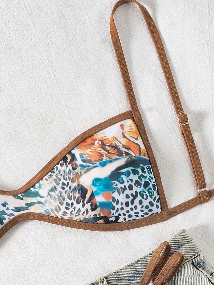 Per donna Costumi da bagno Bikini Due pezzi Perizoma Costume da bagno Snello Senza schiena Vacanza Abbigliamento da Spiaggia Floreale Grafico Scollo Tondo Senza Maniche Costumi da bagno del 2026 a $22.99 –P4