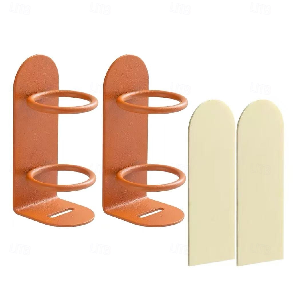 Conjunto de 2 porta-escovas de dentes de parede, organizador de chuveiro sem furos com espaço para lâmina de barbear, design ergonômico durável, acessório de banheiro que economiza espaço para casa e de 2026 por $16.49 –P8