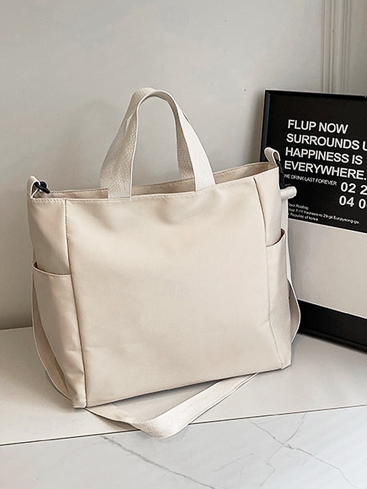 Geantă tote pentru femei din poliester Cancas, în mai multe culori, capacitate mare, stil casual de zi cu zi, perfectă pentru serviciu, cumpărături și călătorii 2026 - $11.99 –P6