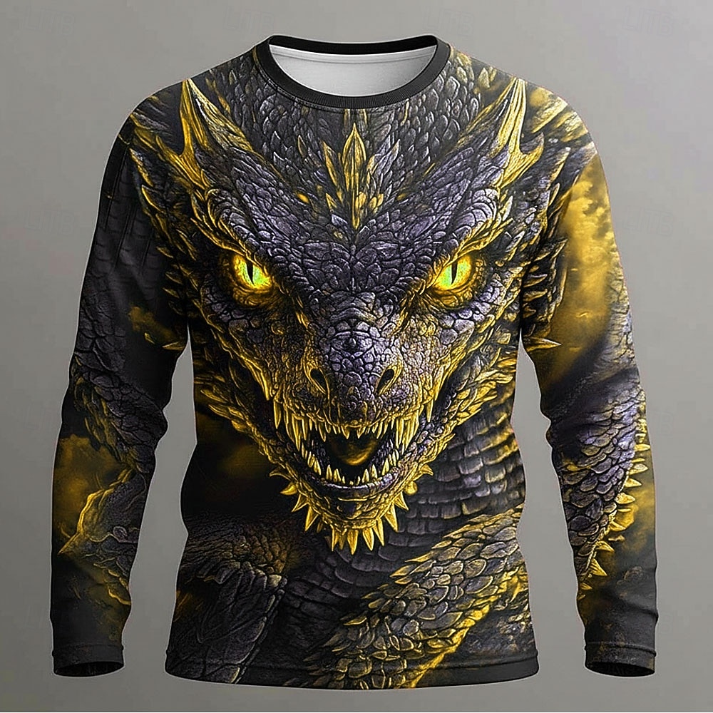 Per uomo Animale Divertente Maglietta Manica Lunga maglietta Stampa 3D Girocollo Camicia Moda Essenziale Casuale Quotidiano Streetwear Blu Giallo Rosso Estate Primavera Abbigliamento S M L XL XXL XXXL del 2026 a $10.99 –P4