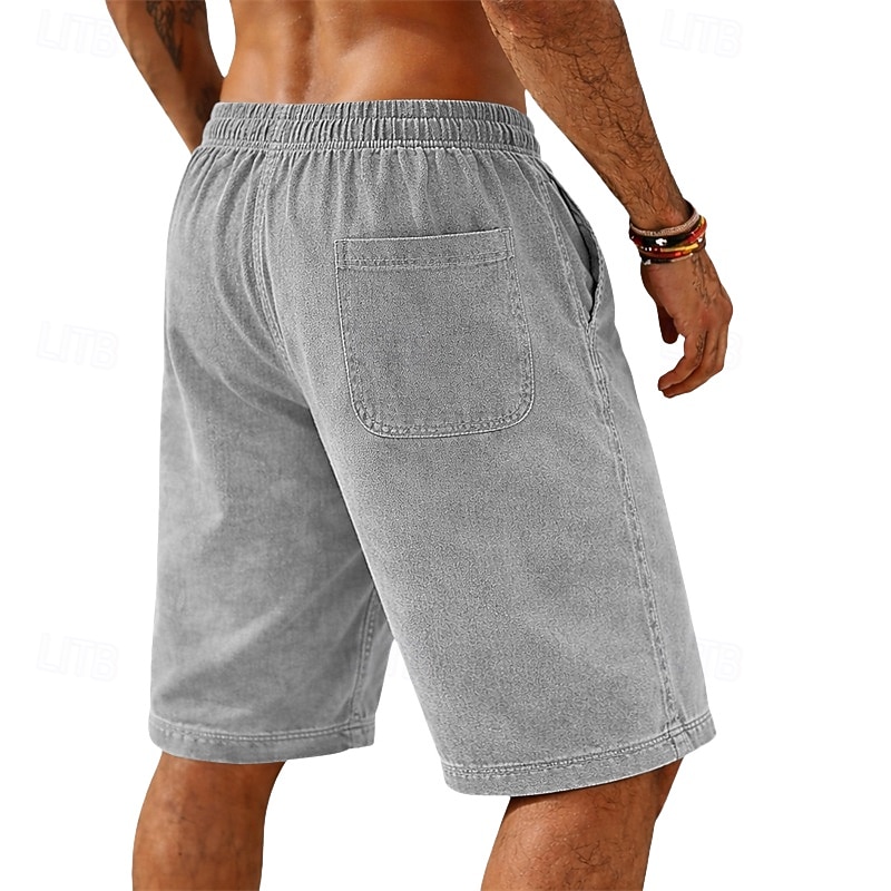 Shorts homme SoftFade™ Shorts d'été Shorts décontractés Shorts à lavage acide Shorts avec poches Taille élastique Confort lavé Respirant Longueur au genou Décontracté Extérieur Plage Vacances Mode de 2026 ? $22.99 –P1