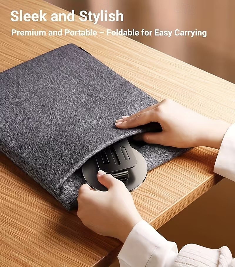 Soporte para teléfono giratorio de aleación de aluminio, soporte de escritorio plegable portátil, adecuado para todos los teléfonos inteligentes y tabletas, accesorio de oficina ideal para vacaciones. 2026 - $10.49 –P5