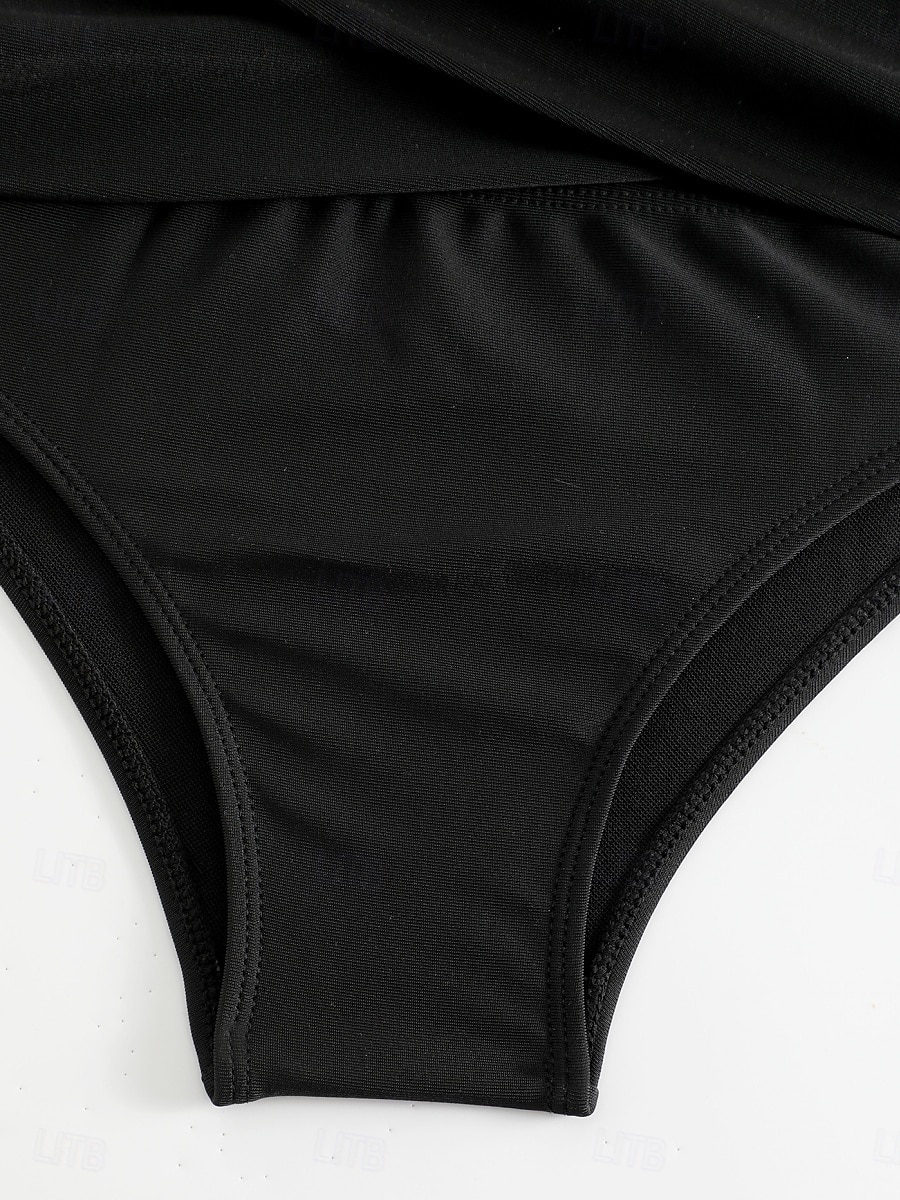 Per donna Costumi da bagno Boxer elasticizzati Costume da bagno Vita alta Vacanza Abbigliamento da Spiaggia Tinta unica Senza Maniche Costumi da bagno del 2026 a $19.99 –P4