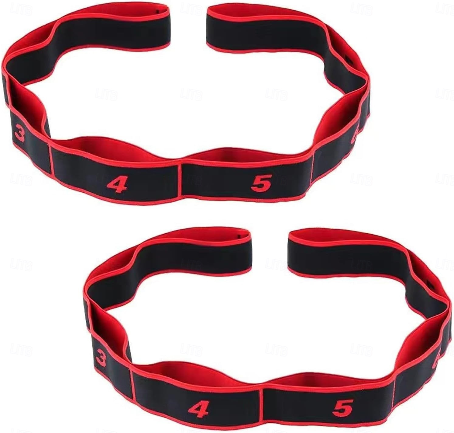 2 stk. treningsmotstandsbånd for tøying og yoga, tallstretchmotstandsbånd med tydelige markeringer, 8-seksjoners elastiske treningsbånd for tøying og forming av hele kroppen 2026 - $16.99 –P21