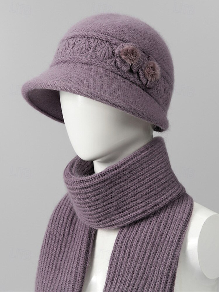 Dámská pletená sada čepice a šály – více barevných variant, útulná a stylová na zimu, běžné nošení i outdoor 2026 - $24.99 –P4